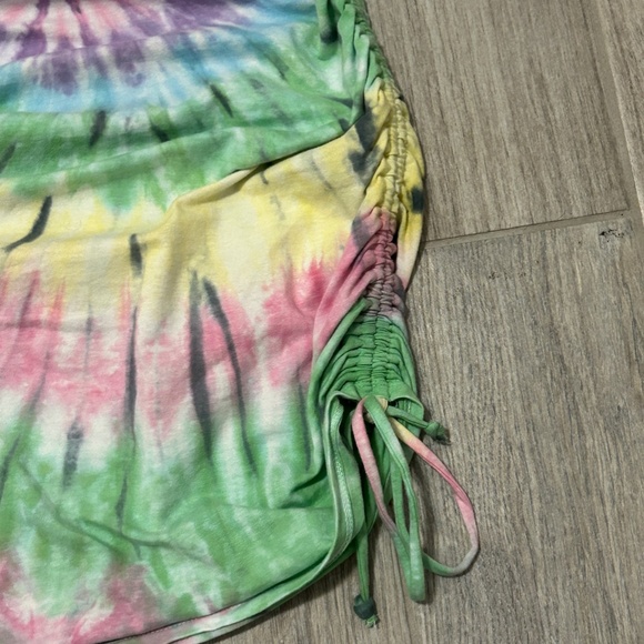 LIKE NEW! Women's PINK Tie Dye Touched T-shirt Dress - SMALL - Picture 7 of 11